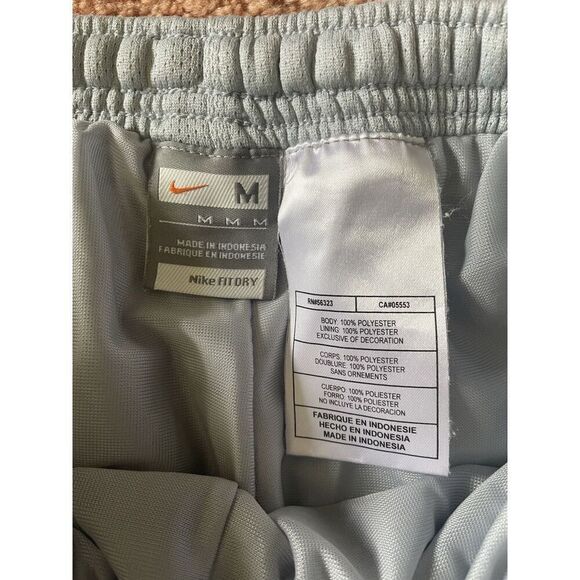 Nike Fit Dry Blue Track Pants Men’s Size M – Zipper Ankles  100% Polyester - Picture 2 of 8